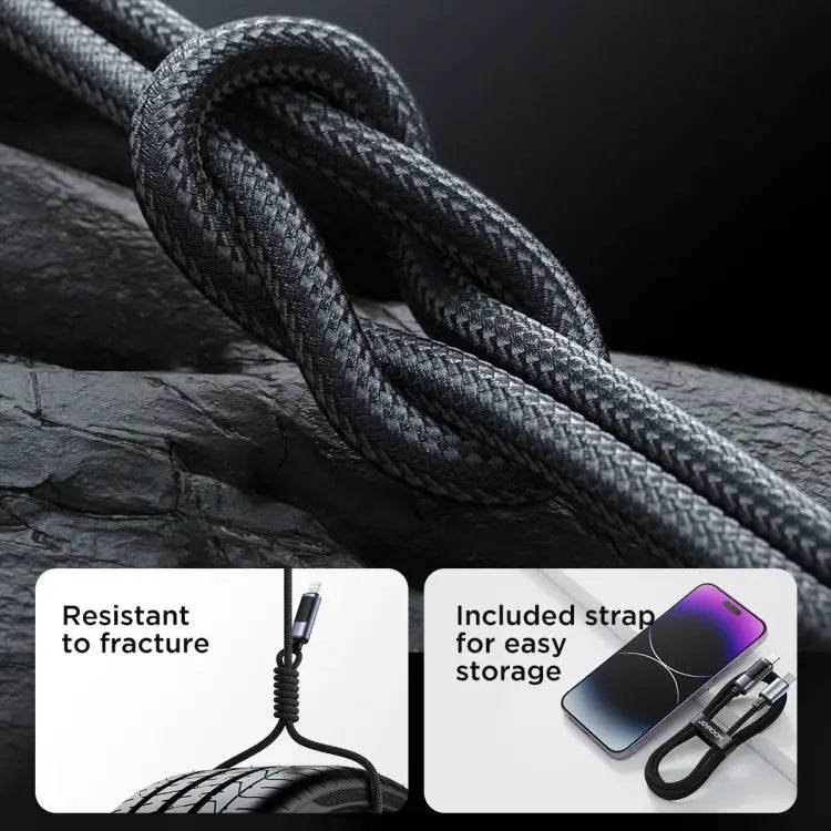 JOYROOM S-CL020A16 20W USB-C / Type-C to 8 Pin Digital Display Fast Charging Data Cable Type-C to 8 Pin - Type-C to 8