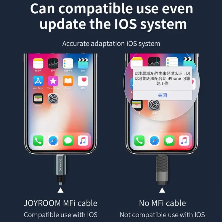 JOYROOM S-M369 Simple Series 2.4A 8 Pin Nylon Braided Data Cable Length: 1.2m - Gold