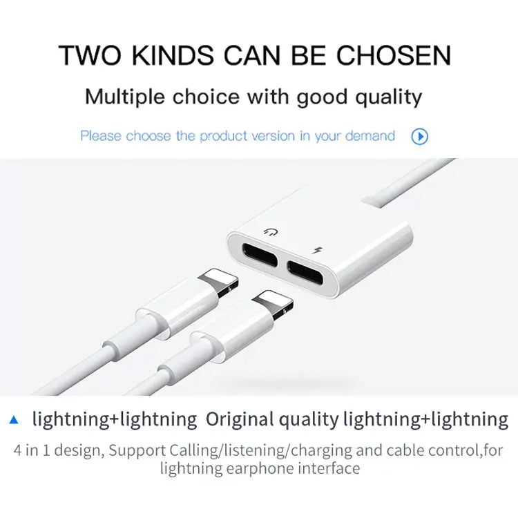 JOYROOM S-Y104 Ben Series Apple Dual Lightning Adapter Length: 1.2m