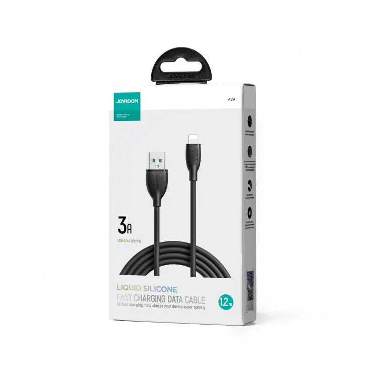 JOYROOM SA29-AL3 3A USB to 8 Pin Liquid Silicone Fast Charging Data Cable Length: 1.2m USB to 8 Pin (1.2m) - Apple