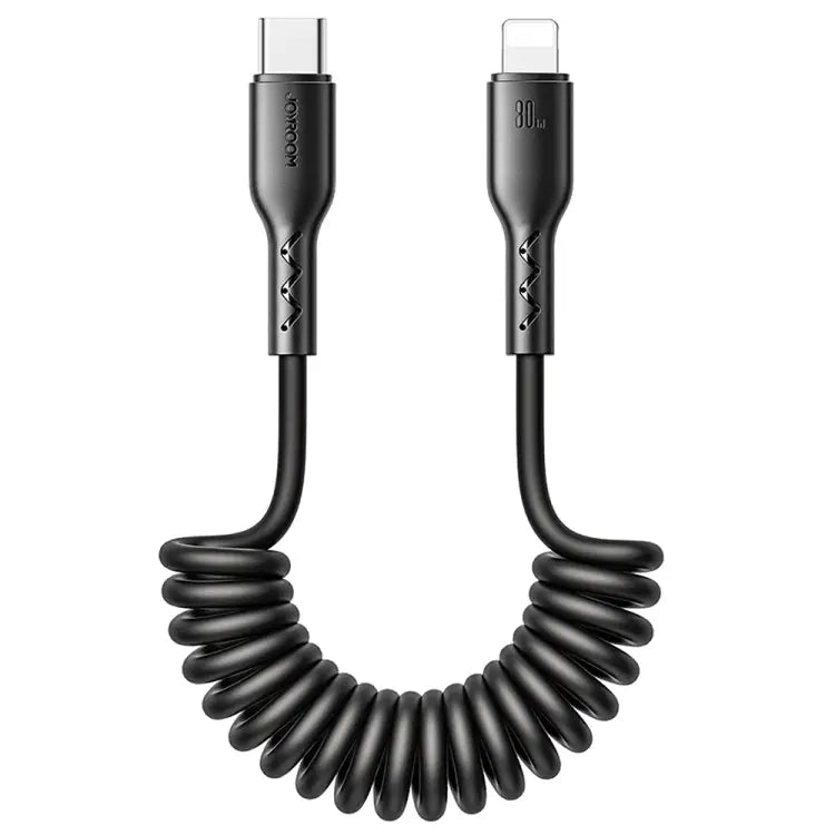 JOYROOM SA38-CL3 30W USB-C / Type-C to 8 Pin Coiled Fast Charging Data Cable USB-C / Type-C to 8 Pin - USB-C / Type-C