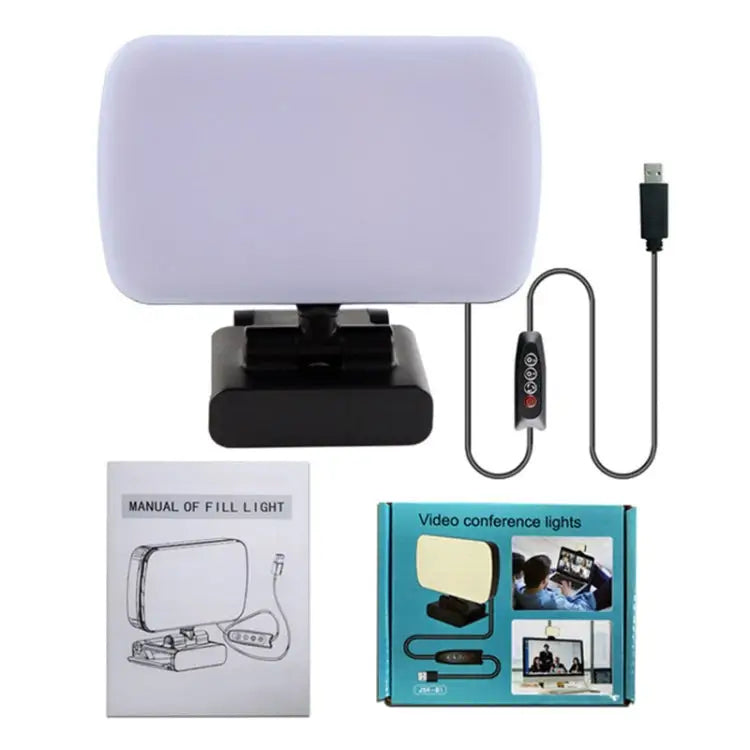 JSK-B1 USB Portable Ten-level Brightness Adjustable Live Conference Desktop LED Fill Light Color Temperature: 3000-6500K