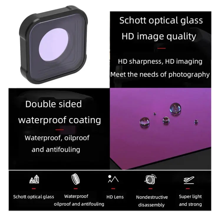 JSR KB Series ND32 Lens Filter for GoPro HERO13 Black /12 Black /11 Black /10 Black /9 Black ND32 - ND32