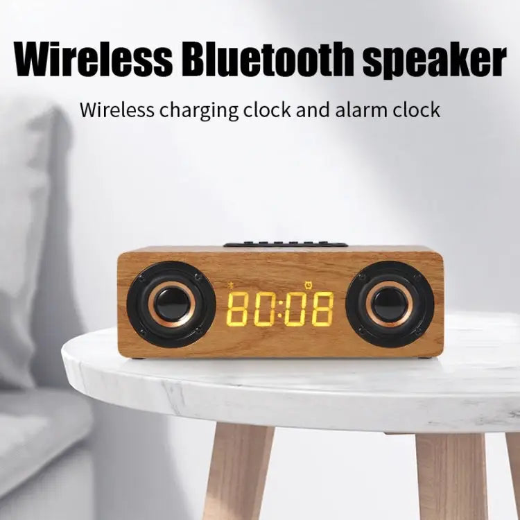 K1 Multifunctional Desktop Wooden Bluetooth Speaker Wireless Loudspeaker - Apple Accessories