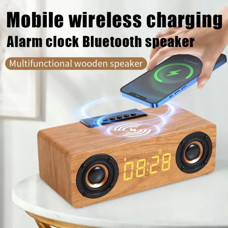 K1 Multifunctional Desktop Wooden Bluetooth Speaker Wireless Loudspeaker - Apple Accessories