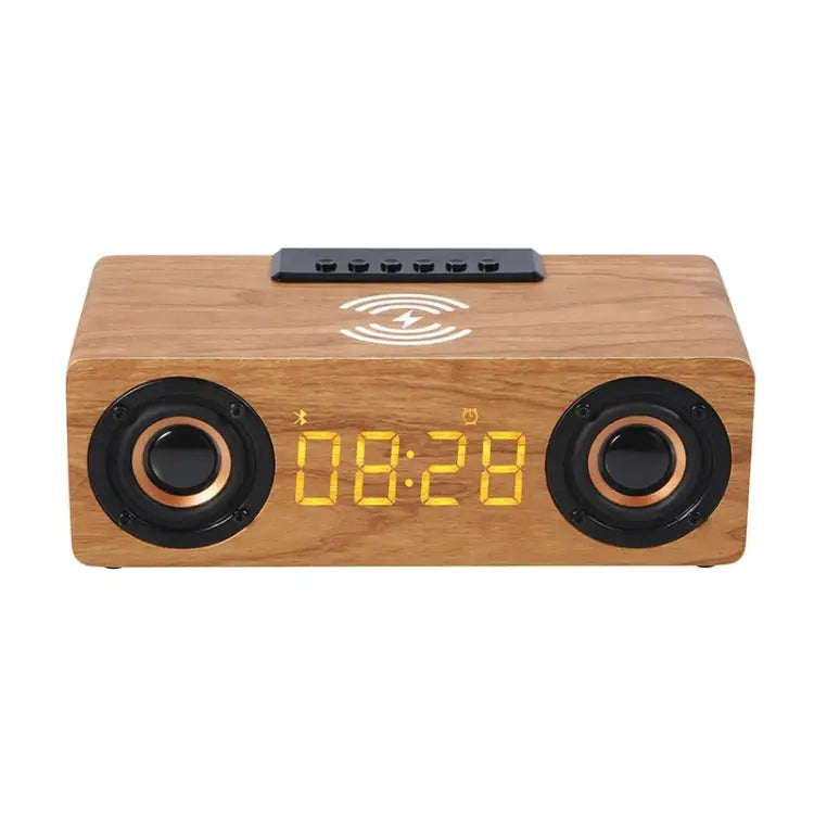 K1 Multifunctional Desktop Wooden Bluetooth Speaker Wireless Loudspeaker - Yellow - Apple Accessories