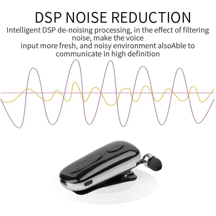 K36 Stereo Wireless Bluetooth Headset Calls Remind Vibration Wear Clip Driver Auriculares Earphone - Apple Accessories