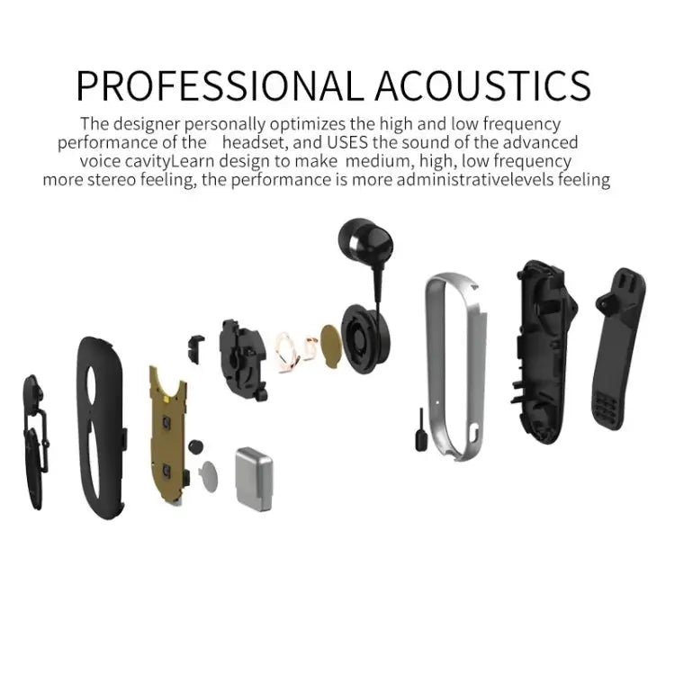 K36 Stereo Wireless Bluetooth Headset Calls Remind Vibration Wear Clip Driver Auriculares Earphone - Apple Accessories