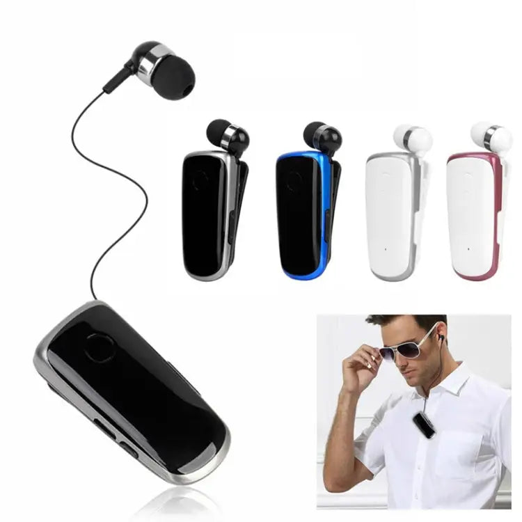 K39 Wireless Bluetooth Headset CSR DSP chip In-Ear Vibrating Alert Wear Clip Hands Free Earphone BLACK WHITE BLUE ROSE