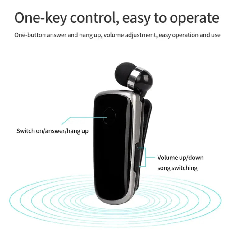 K39 Wireless Bluetooth Headset CSR DSP chip In-Ear Vibrating Alert Wear Clip Hands Free Earphone BLACK WHITE BLUE ROSE