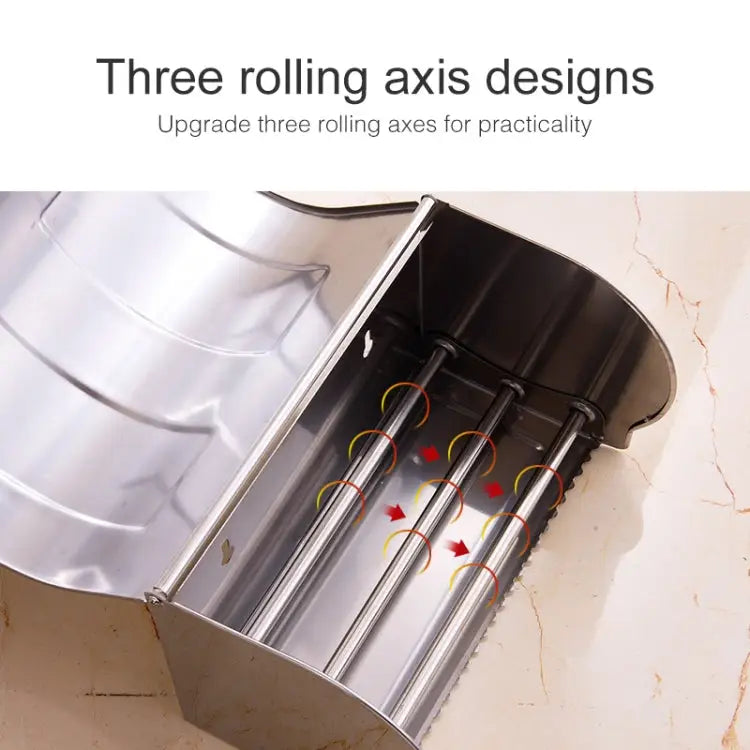 K8 304 Stainless Steel Bathroom Wall-mounted Waterproof Bright Light Paper Towel Roll Holder K8 - K8