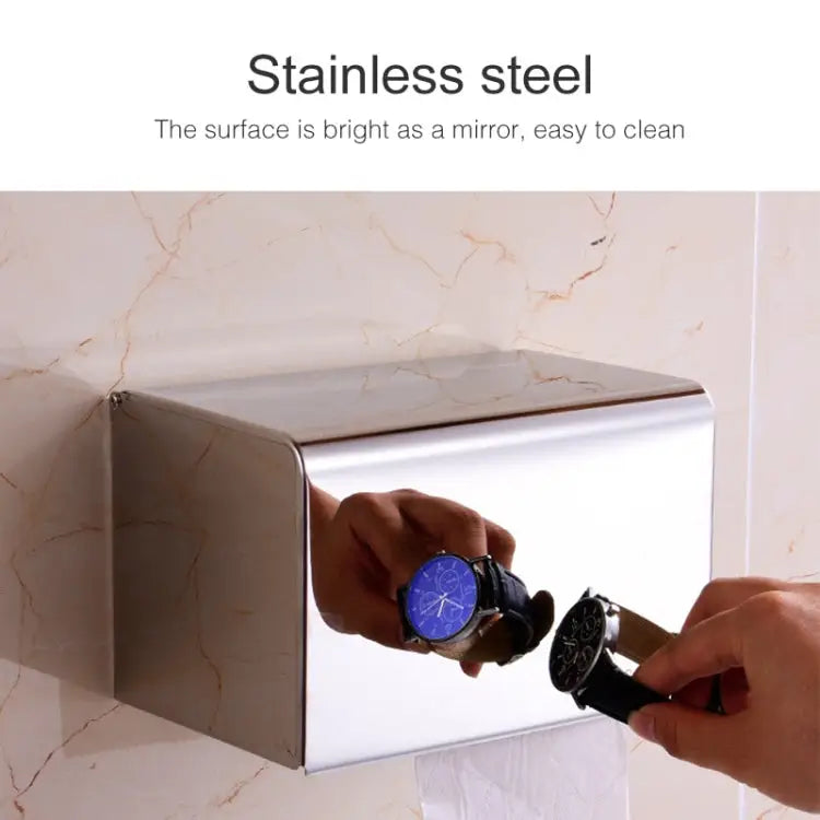 K8 304 Stainless Steel Bathroom Wall-mounted Waterproof Bright Light Paper Towel Roll Holder K8 - K8