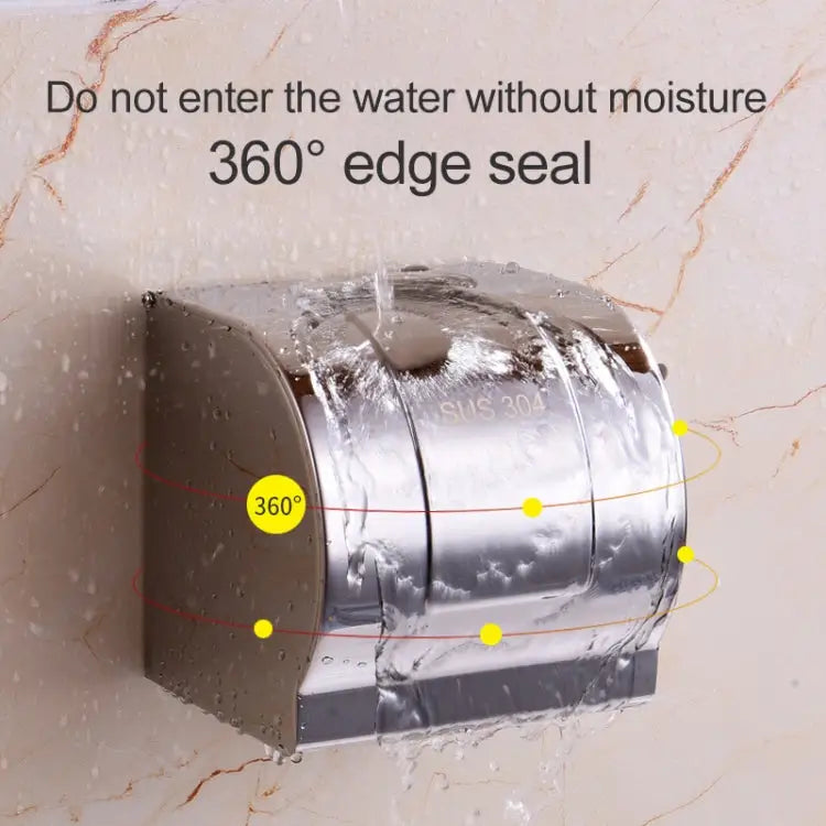 K8 304 Stainless Steel Bathroom Wall-mounted Waterproof Bright Light Paper Towel Roll Holder K8 - K8