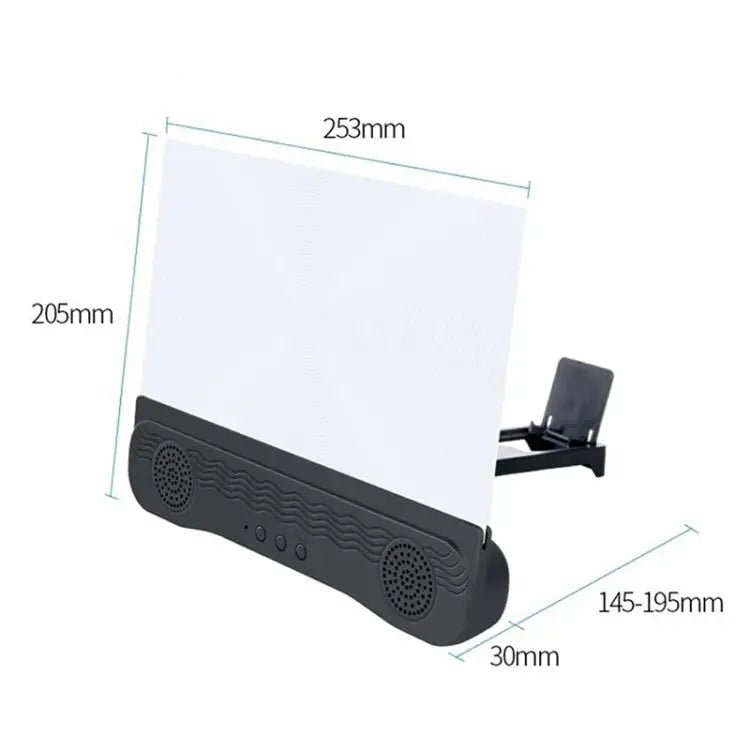 K9 Anti-Ultraviolet Bluetooth Speaker 14 Inch HD Mobile Phone Screen Amplifier Holder Emergency Power Supply