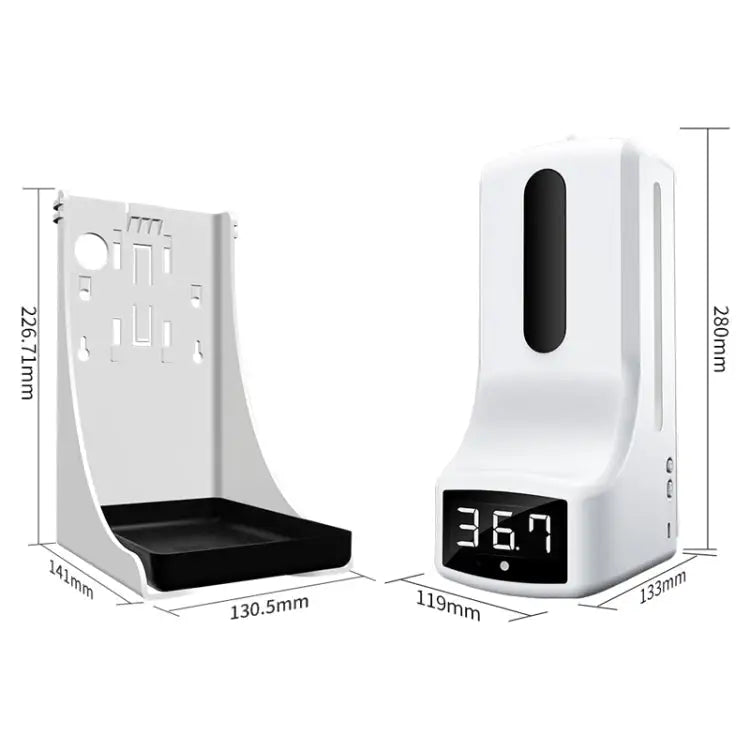 K9 Pro Handsfree Non-contact Body Light-sensitive Distance Sensor Thermometer + 1000ml Automatic Non-contact Liquid