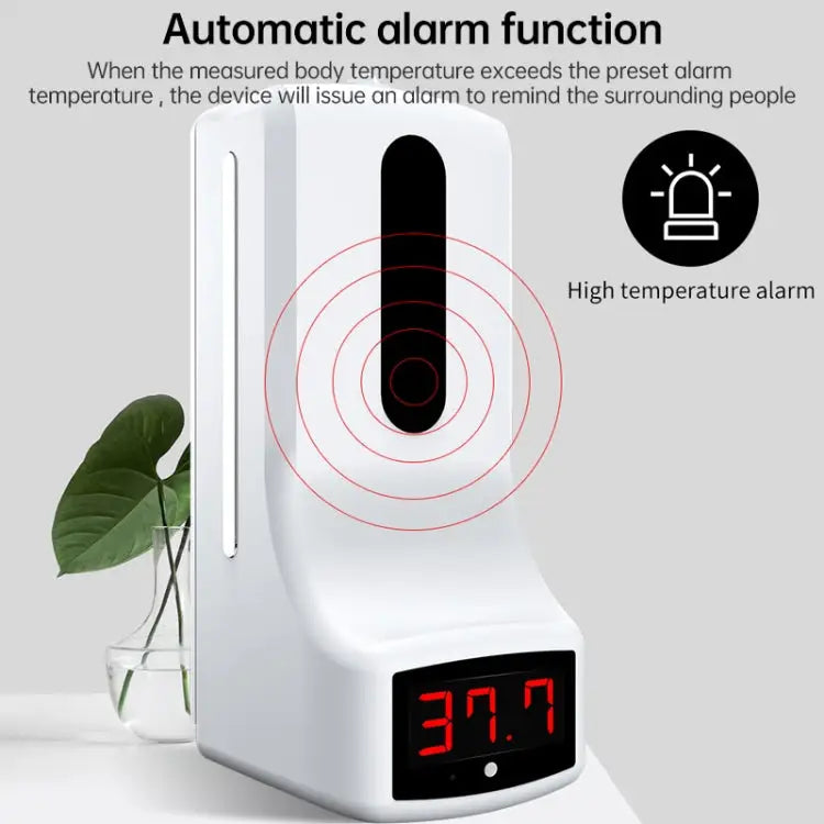 K9 Pro Handsfree Non-contact Body Light-sensitive Distance Sensor Thermometer + 1000ml Automatic Non-contact Liquid