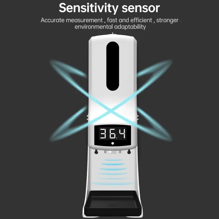 K9 Pro Handsfree Non-contact Body Light-sensitive Distance Sensor Thermometer + 1000ml Automatic Non-contact Liquid