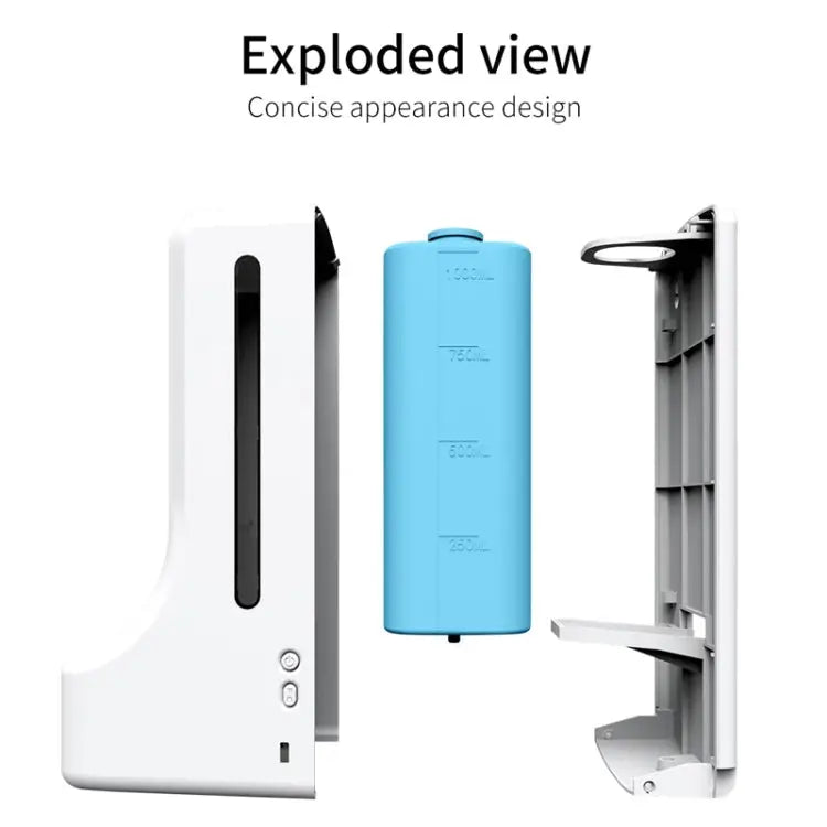K9 Pro Handsfree Non-contact Body Light-sensitive Distance Sensor Thermometer + 1000ml Automatic Non-contact Liquid