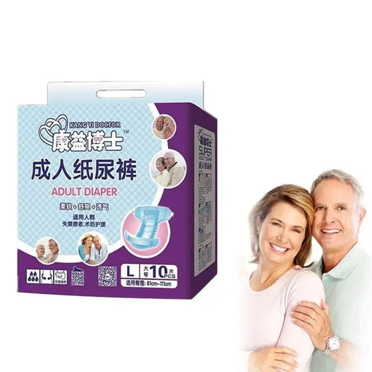 KANG YI DOCTOR Adult Diapers Cloth for Disabled Old Women and Men Disposable Nappy Incontinence L Suitable