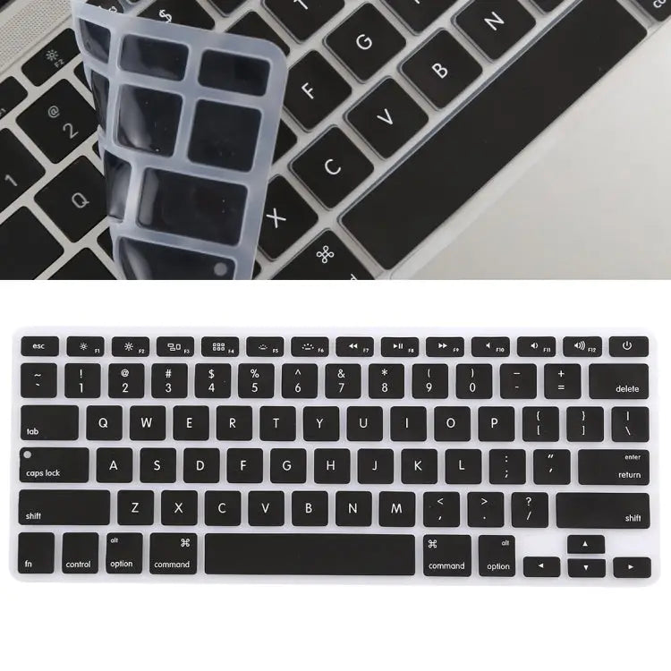 Keyboard Protector Silica Gel Film for MacBook Pro 13 / 15 & Air 13 (A1466 / A1502 / A1278 / A1286) - Black