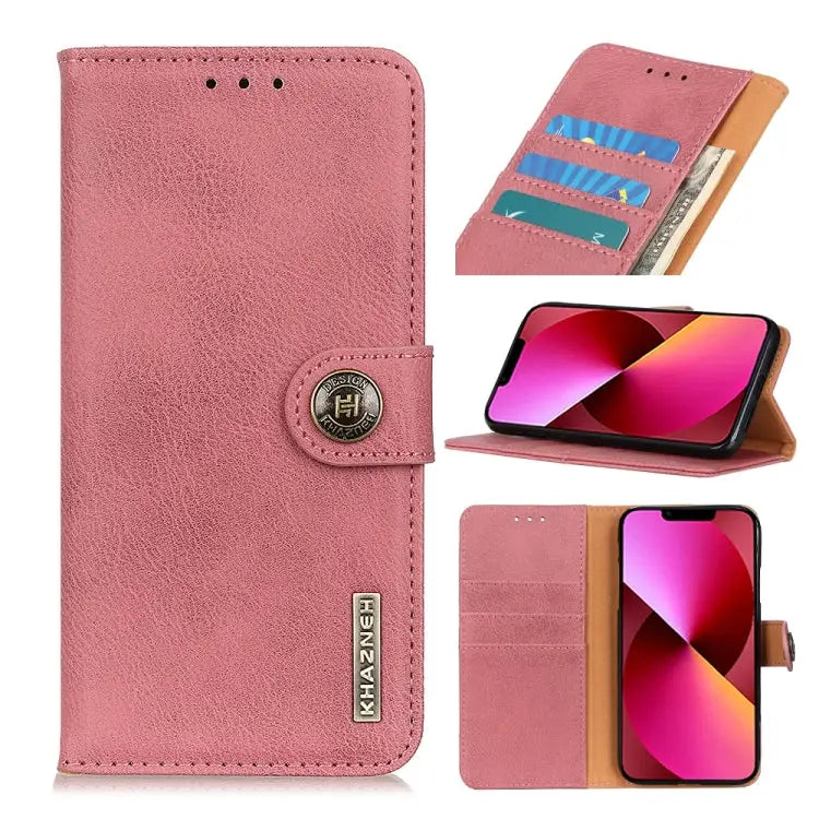 KHAZNEH Cowhide Texture Horizontal Flip Leather Case with Holder & Card Slots & Wallet For iPhone 13 For iPhone 13 Pro