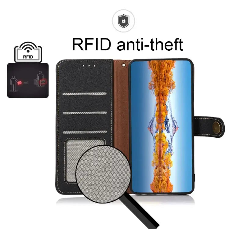 KHAZNEH Custer Genuine Leather RFID Phone Case - Apple Accessories