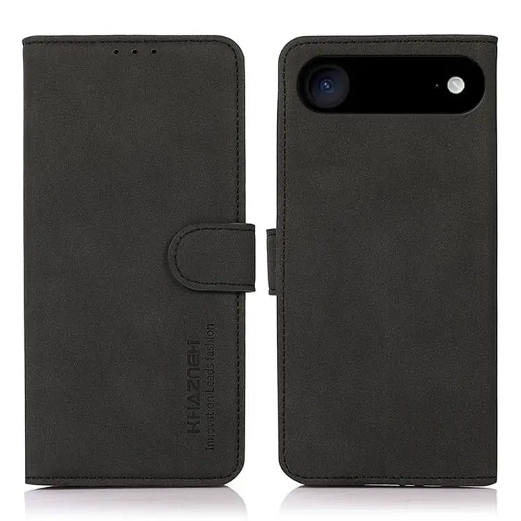 KHAZNEH Matte Texture Leather Phone Case - For iPhone Air / Black