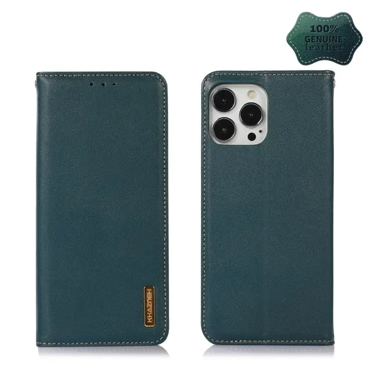 KHAZNEH Nappa Top Layer Cowhide Leather Phone Case For iPhone 13 Pro For iPhone 13 Pro Max For iPhone 12 Pro Max