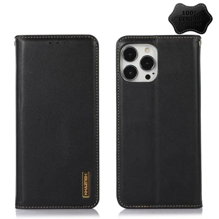 KHAZNEH Nappa Top Layer Cowhide Leather Phone Case For iPhone 13 Pro For iPhone 13 Pro Max For iPhone 12 Pro Max