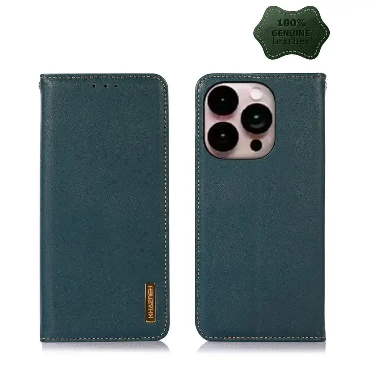 KHAZNEH Nappa Top Layer Cowhide Leather Phone Case For iPhone 14 For iPhone 14 Plus For iPhone 14 Pro Max For iPhone 14