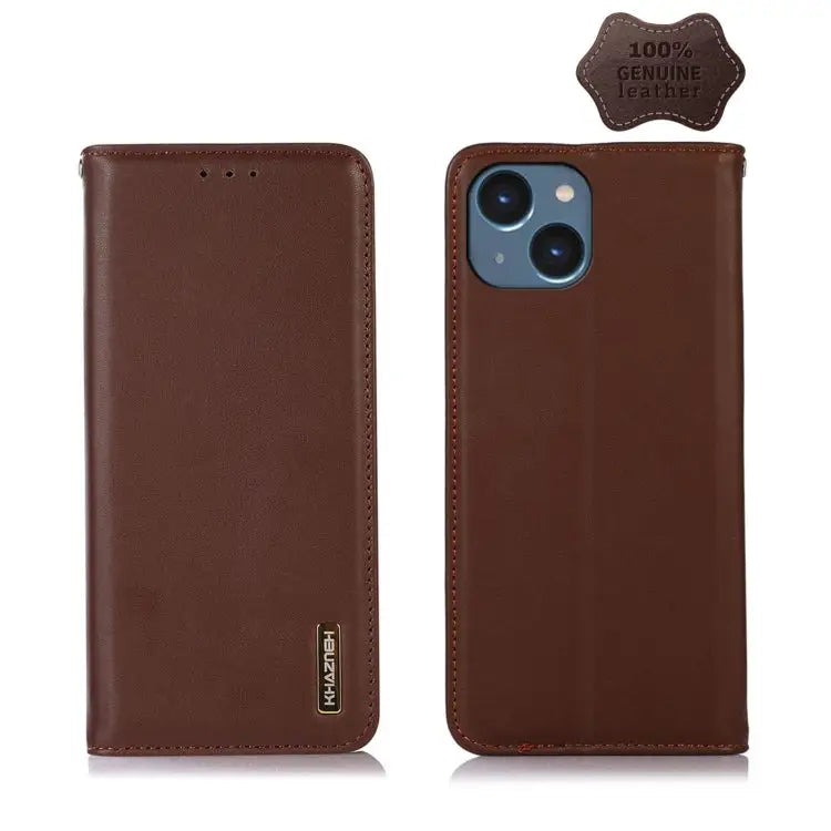 KHAZNEH Nappa Top Layer Cowhide Leather Phone Case For iPhone 14 For iPhone 14 Plus For iPhone 14 Pro Max For iPhone 14