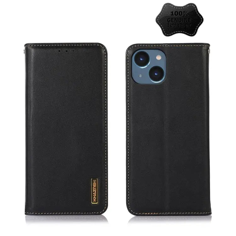KHAZNEH Nappa Top Layer Cowhide Leather Phone Case For iPhone 14 For iPhone 14 Plus For iPhone 14 Pro Max For iPhone 14
