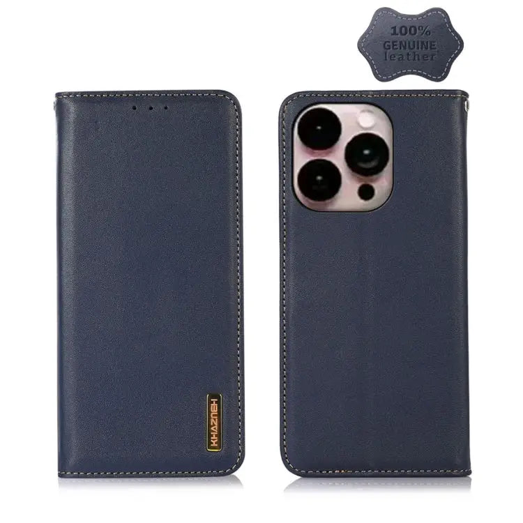 KHAZNEH Nappa Top Layer Cowhide Leather Phone Case For iPhone 14 For iPhone 14 Plus For iPhone 14 Pro Max For iPhone 14