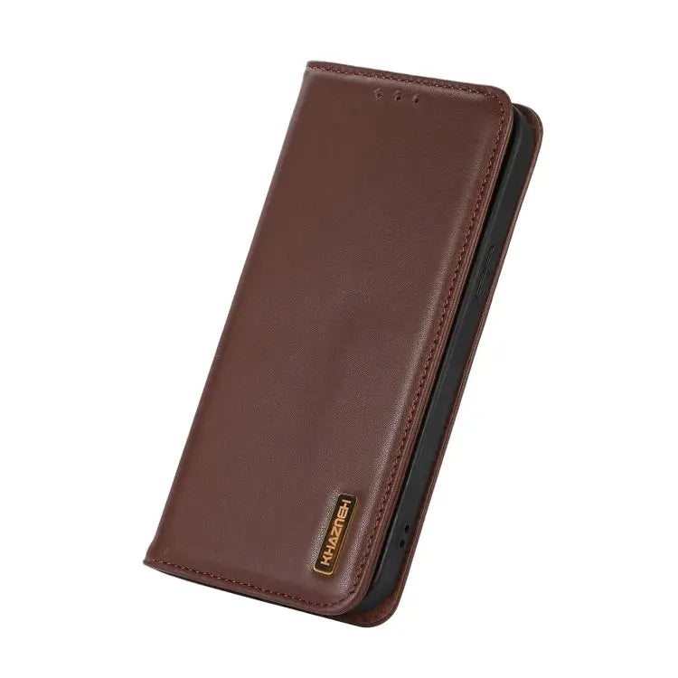 KHAZNEH Nappa Top Layer Cowhide Leather Phone Case For iPhone 14 For iPhone 14 Plus For iPhone 14 Pro Max For iPhone 14