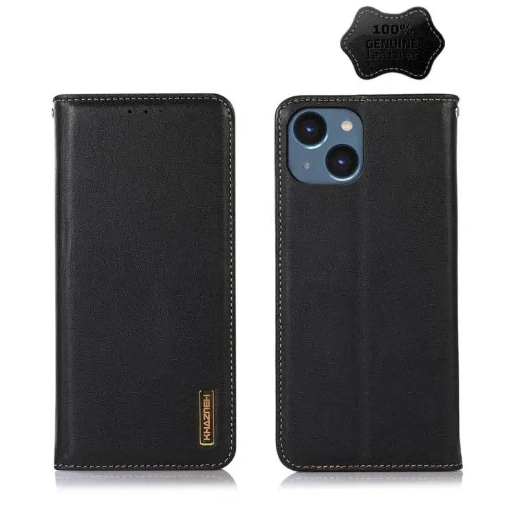 KHAZNEH Nappa Top Layer Cowhide Leather Phone Case For iPhone 14 For iPhone 14 Plus For iPhone 14 Pro Max For iPhone 14