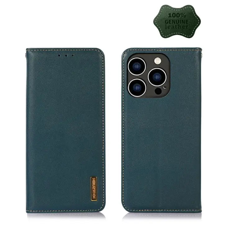KHAZNEH Nappa Top Layer Cowhide Leather Phone Case For iPhone 14 For iPhone 14 Plus For iPhone 14 Pro Max For iPhone 14