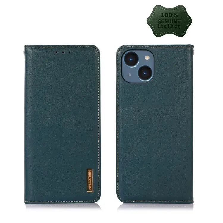 KHAZNEH Nappa Top Layer Cowhide Leather Phone Case For iPhone 14 For iPhone 14 Plus For iPhone 14 Pro Max For iPhone 14