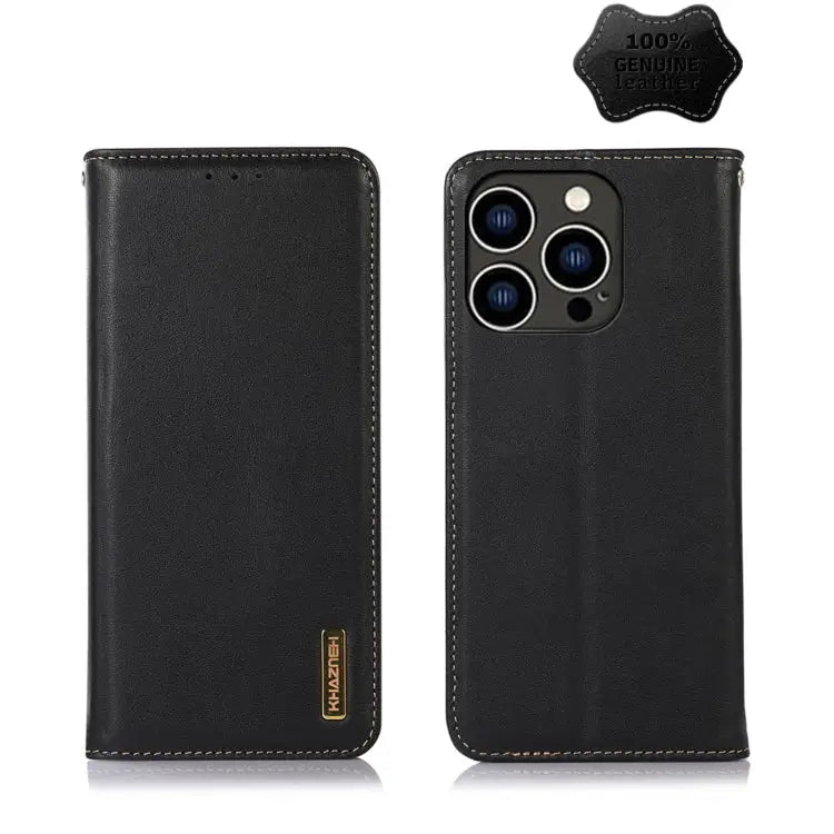 KHAZNEH Nappa Top Layer Cowhide Leather Phone Case For iPhone 14 For iPhone 14 Plus For iPhone 14 Pro Max For iPhone 14