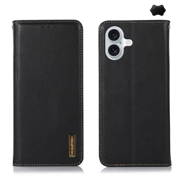KHAZNEH Nappa Top Layer Cowhide Leather Phone Case For iPhone 15 Pro For iPhone 15 Plus For iPhone 15 - For iPhone 16
