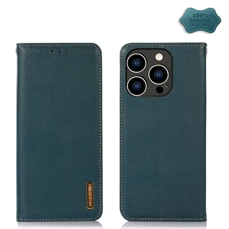 KHAZNEH Nappa Top Layer Cowhide Leather Phone Case For iPhone 15 Pro For iPhone 15 Plus For iPhone 15 - For iPhone 15