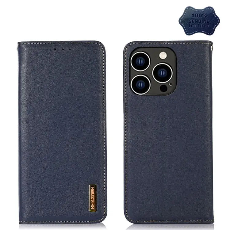 KHAZNEH Nappa Top Layer Cowhide Leather Phone Case For iPhone 15 Pro For iPhone 15 Plus For iPhone 15 - For iPhone 15