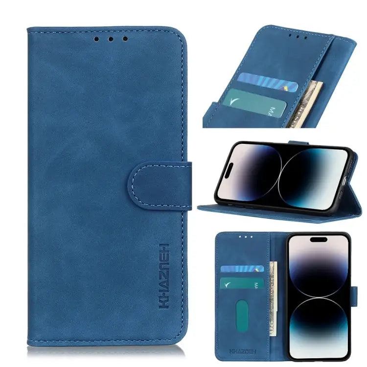 KHAZNEH Retro Texture Leather Phone Case For iPhone 14 For iPhone 14 Plus For iPhone 14 Pro For iPhone 14 Pro Max