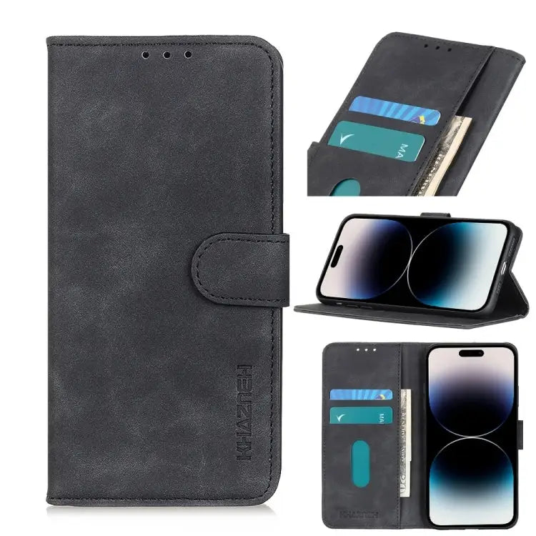 KHAZNEH Retro Texture Leather Phone Case For iPhone 14 For iPhone 14 Plus For iPhone 14 Pro For iPhone 14 Pro Max