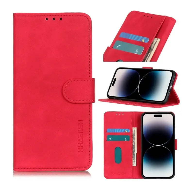 KHAZNEH Retro Texture Leather Phone Case For iPhone 14 For iPhone 14 Plus For iPhone 14 Pro For iPhone 14 Pro Max