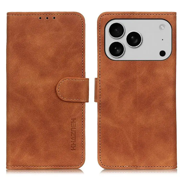 KHAZNEH Retro Texture Leather Phone Case For iPhone 17 Pro Max For iPhone 17 Pro For iPhone 17 For iPhone 17 Air iPhone