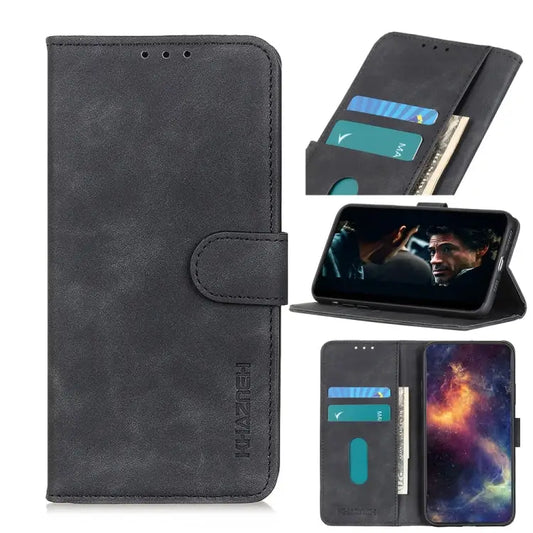 KHAZNEH Retro Texture PU + TPU Horizontal Flip Leather Case with Holder & Card Slots & Wallet For iPhone 12 mini