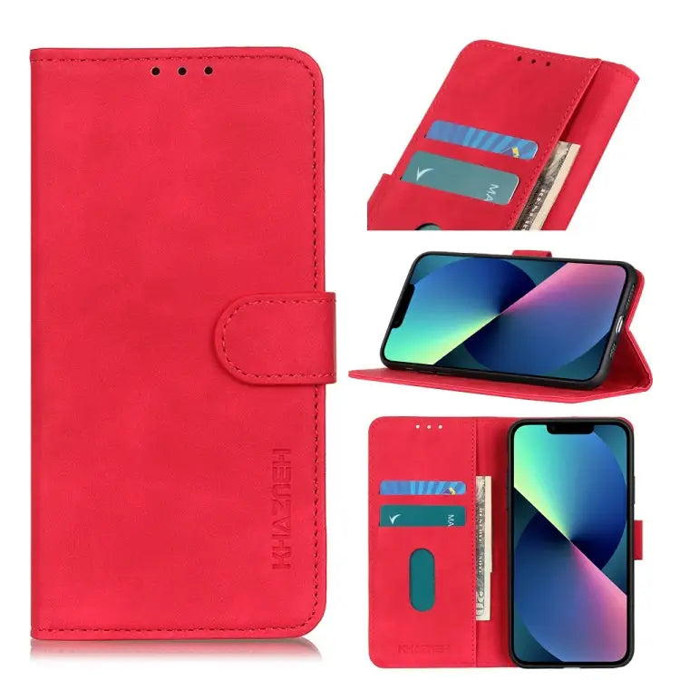 KHAZNEH Retro Texture PU + TPU Horizontal Flip Leather Case with Holder & Card Slots & Wallet For iPhone 13 mini