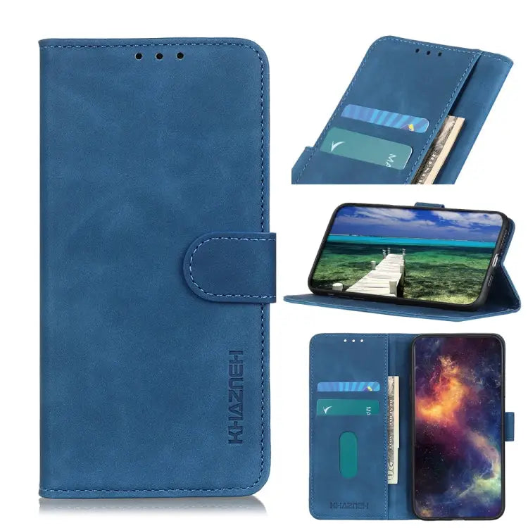 KHAZNEH Retro Texture PU + TPU Horizontal Flip Leather Case with Holder & Card Slots & Wallet For iPhone 13 mini