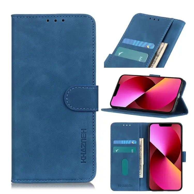 KHAZNEH Retro Texture PU + TPU Horizontal Flip Leather Case with Holder & Card Slots & Wallet For iPhone 13 mini