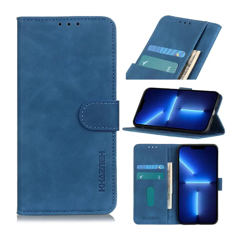 KHAZNEH Retro Texture PU + TPU Horizontal Flip Leather Case with Holder & Card Slots & Wallet For iPhone 13 mini